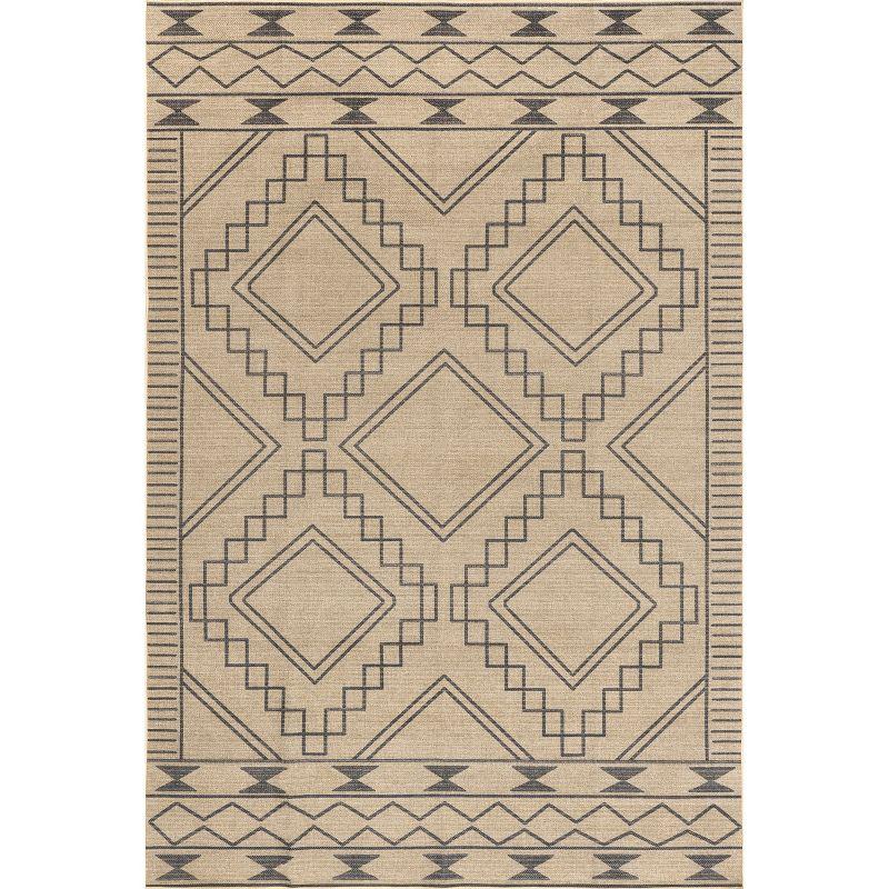 Nuloom Elin Moroccan Border Easy-Jute Machine Washable Indoor Area Rug 5' x 8' in Natural