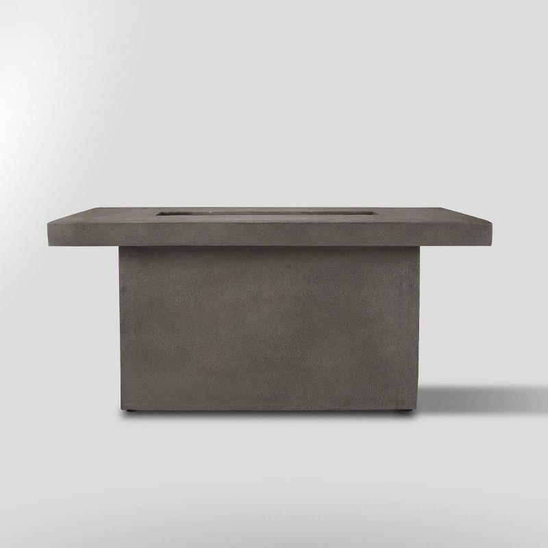 Ventura Rectangle Chat Height Gas Fire Table by Real Flame