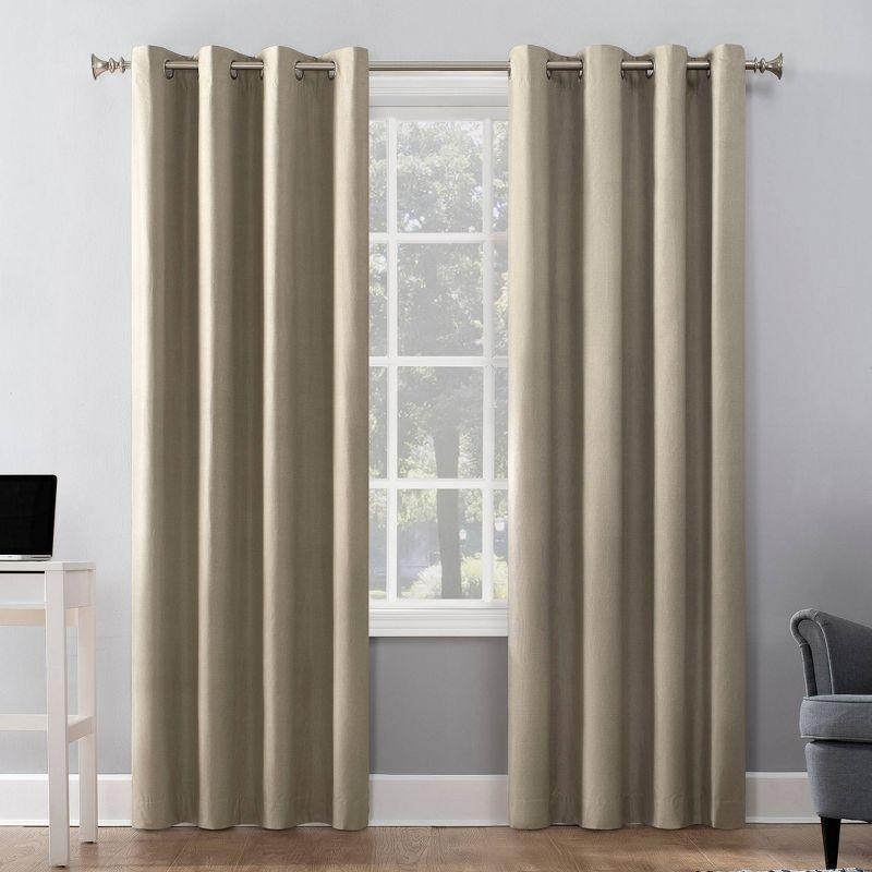 Sun Zero Blackout Duran Thermal Insulated Grommet Curtain Panel