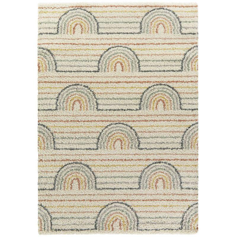 5'3"x7' Hailey Rainbow Striped Kids' Rug Cream - Balta Rugs