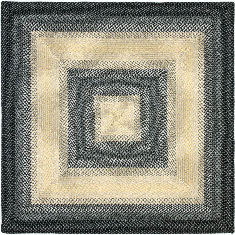 Braided BRD311 Hand Woven Area Rug - Black/Grey - 6'x6' - Safavieh.