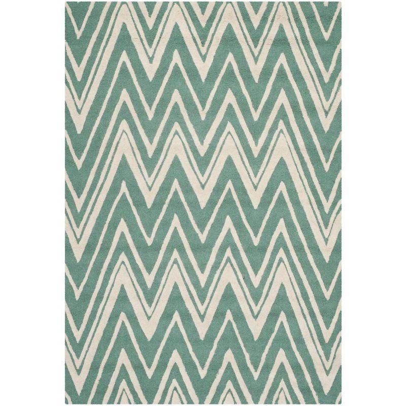 Cambridge CAM711 Tufted Indoor Accent Rug - Teal/Ivory - 3'x5' - Safavieh