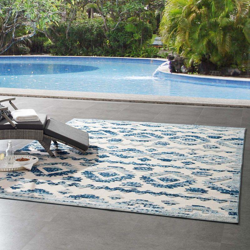 Modway Modway Reflect Contemporary Abstract Diamond Indoor and Outdoor Area Rug