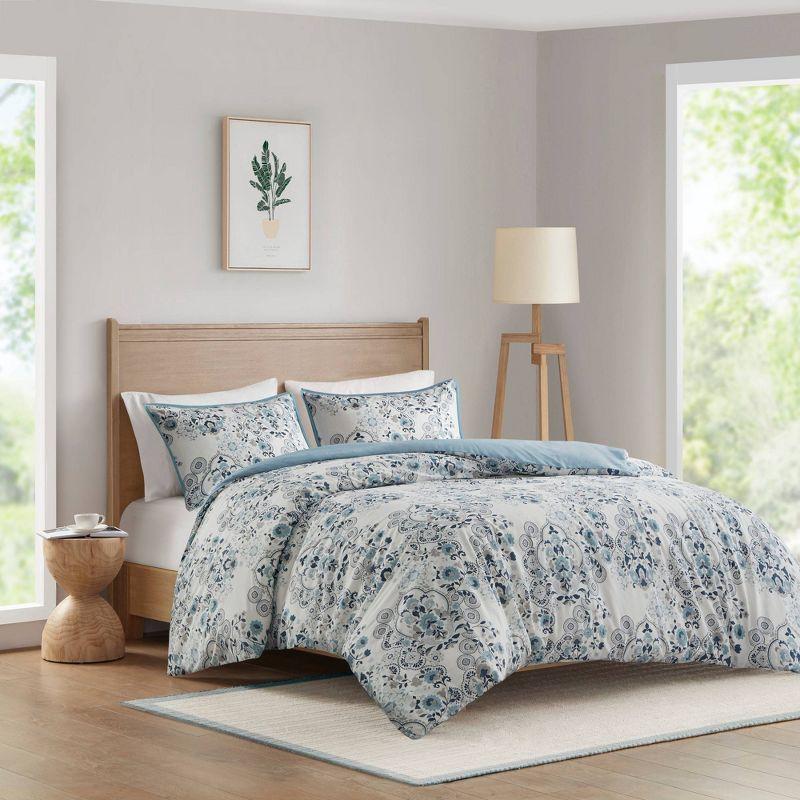 Brielle Cotton Floral Printed Duvet Cover Set