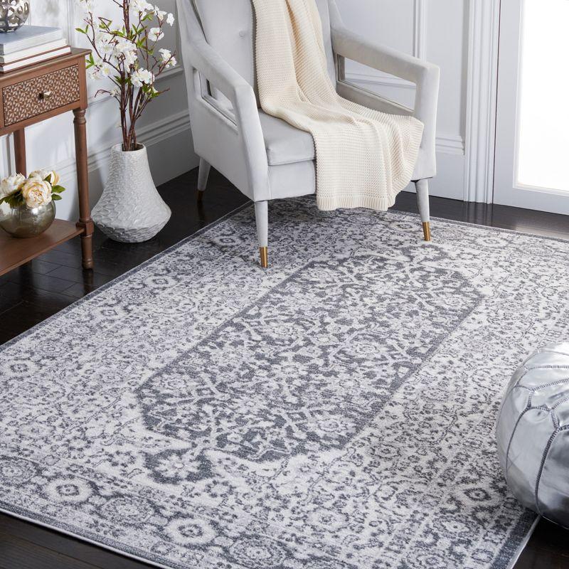 Ivory Abstract Elegance 8' x 10' Synthetic Easy-Care Rug