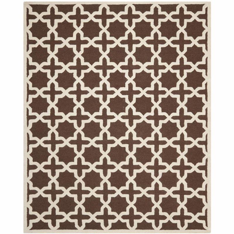 Cambridge CAM125 Tufted Indoor Area Rug - Dark Brown/Ivory - 8'x10' - Safavieh