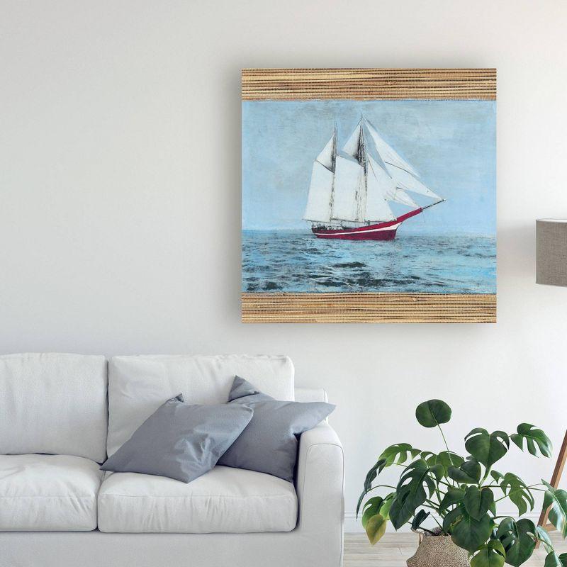 Seagrass Nautical Canvas Art with Sailboat