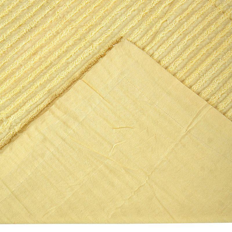 Better Trends Jullian Collection 100% Cotton Tufted Pillow Sham with Stripe Pattern Machine Washable Pillow Cover