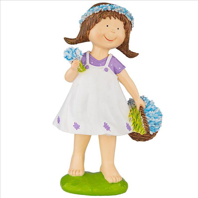 Juliette Bluebonnet Girl Resin Garden Statue