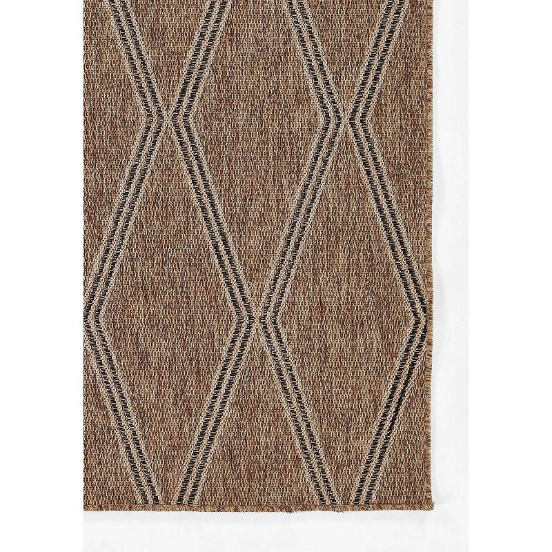 Momeni 6'6"x9' Hampton Ozzy Machine Loomed Indoor/Outdoor Area Rug Natural: Geometric Rectangle, Low Pile Polypropylene