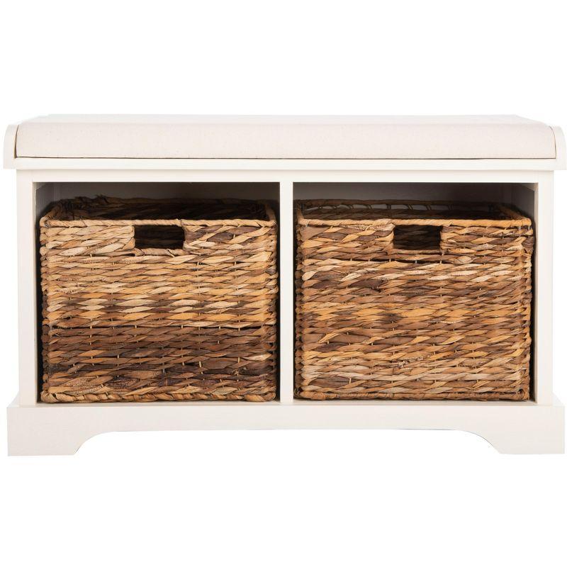 Freddy Wicker Storage Bench  - Safavieh