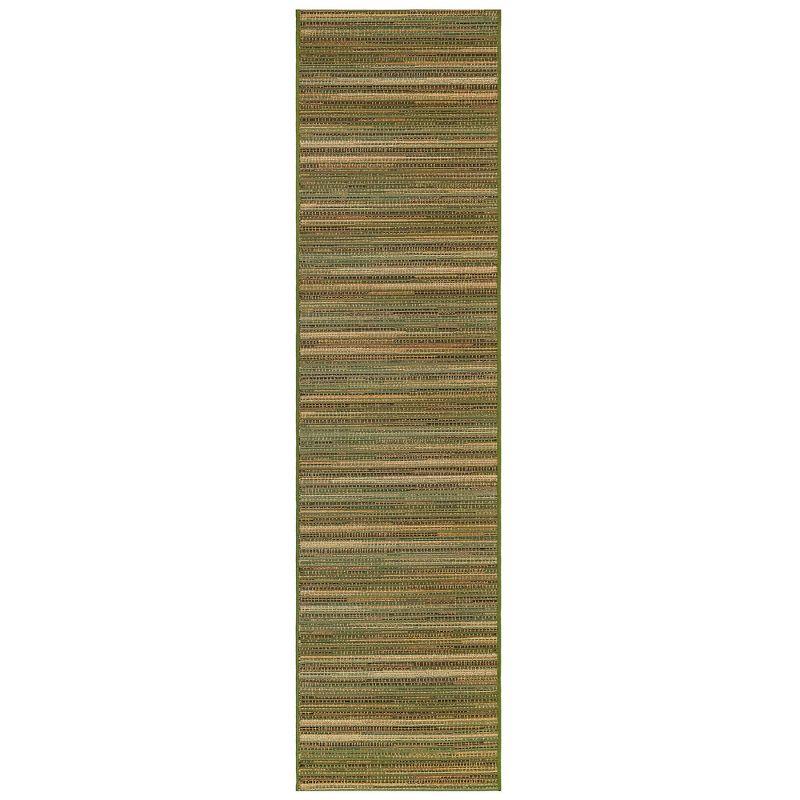 Liora Manne Marina Stripes Indoor/Outdoor Rug Green 1'11" x 7'6"