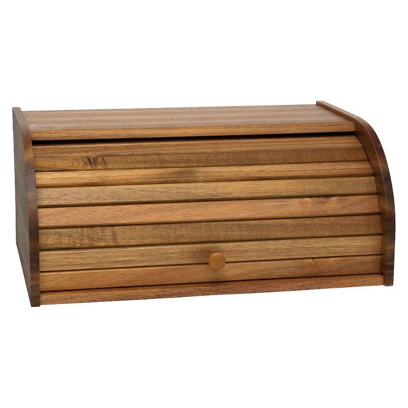 Acacia Rolltop Bread Box