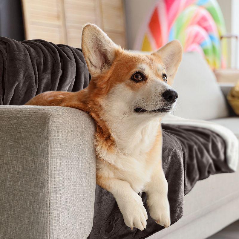 PETMAKER Water-Resistant Dog Blanket, Charcoal