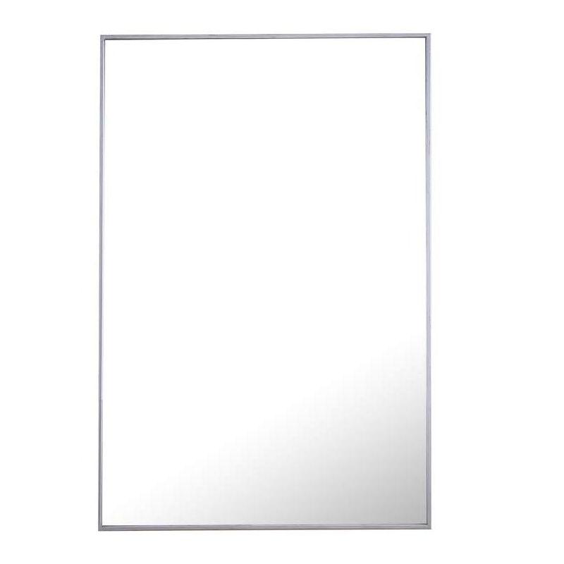 Elegant Decor Monet 42" x 28" Rectangle Metal Frame Mirror in Silver