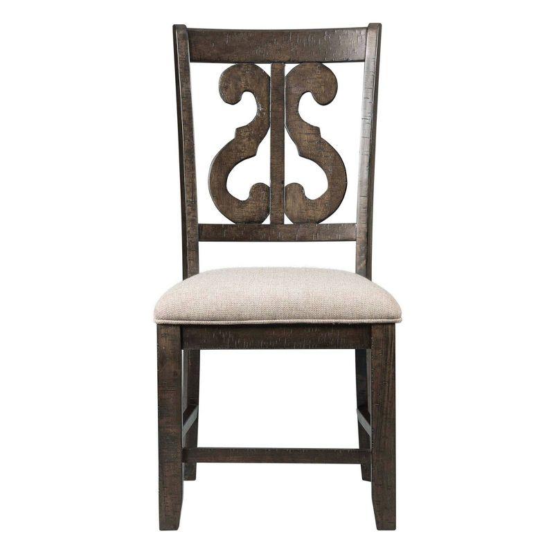 Stanford Wooden Swirl Back Chair Brown - Picket House Furnishings