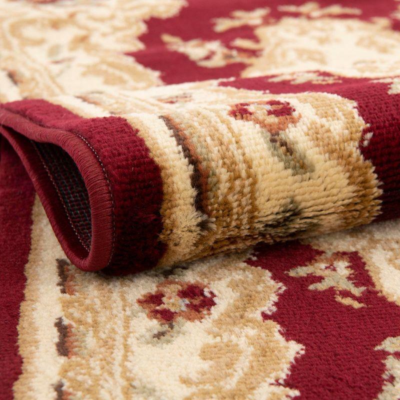 Unique Loom Versailles Collection Area Rug - Charles (6' 1" Square Red/Cream)