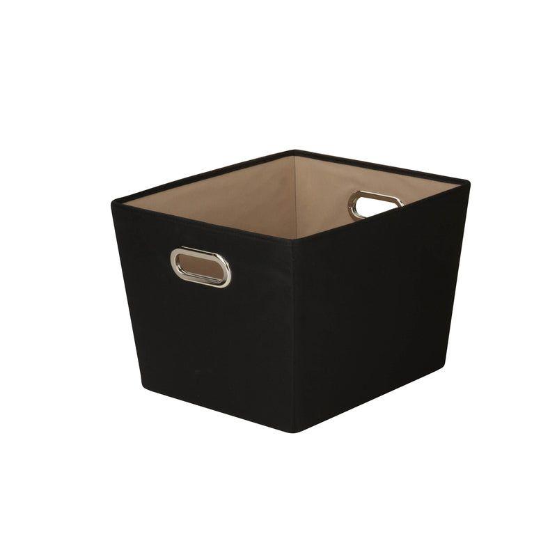 Honey-Can-Do Black Fabric Storage Bin with Handles