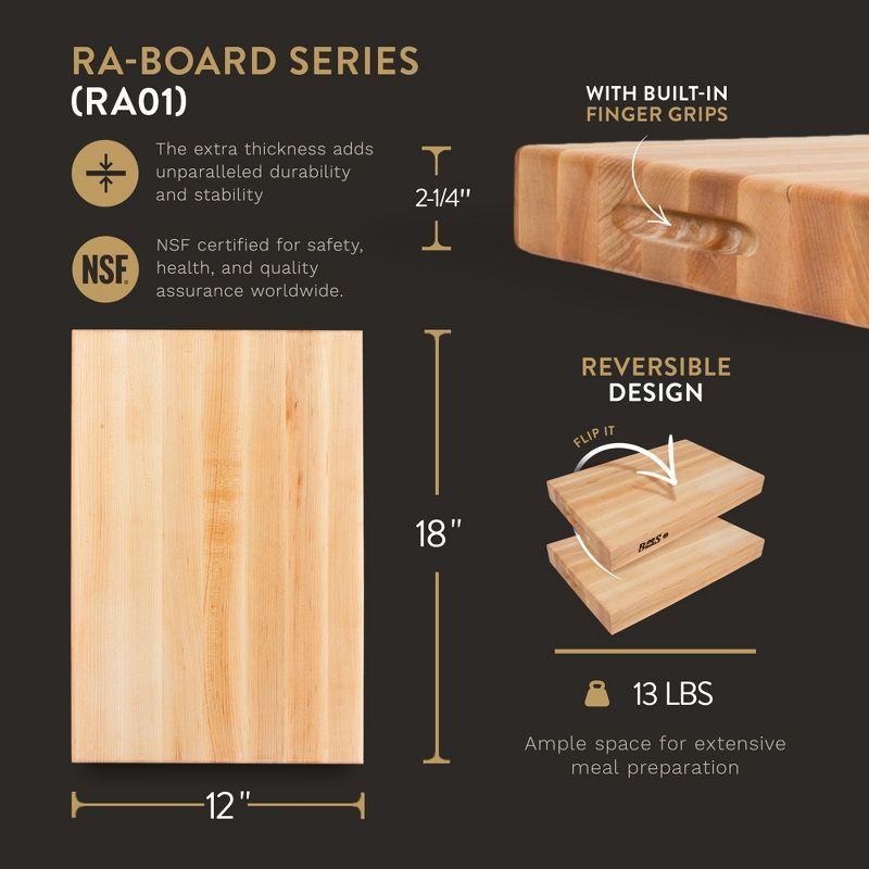 Maple Wood Reversible Cutting Board with Hand Grips