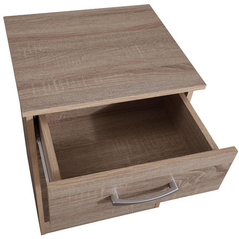 Lindsey Sandalwood 1-Drawer Nightstand with Open Shelf