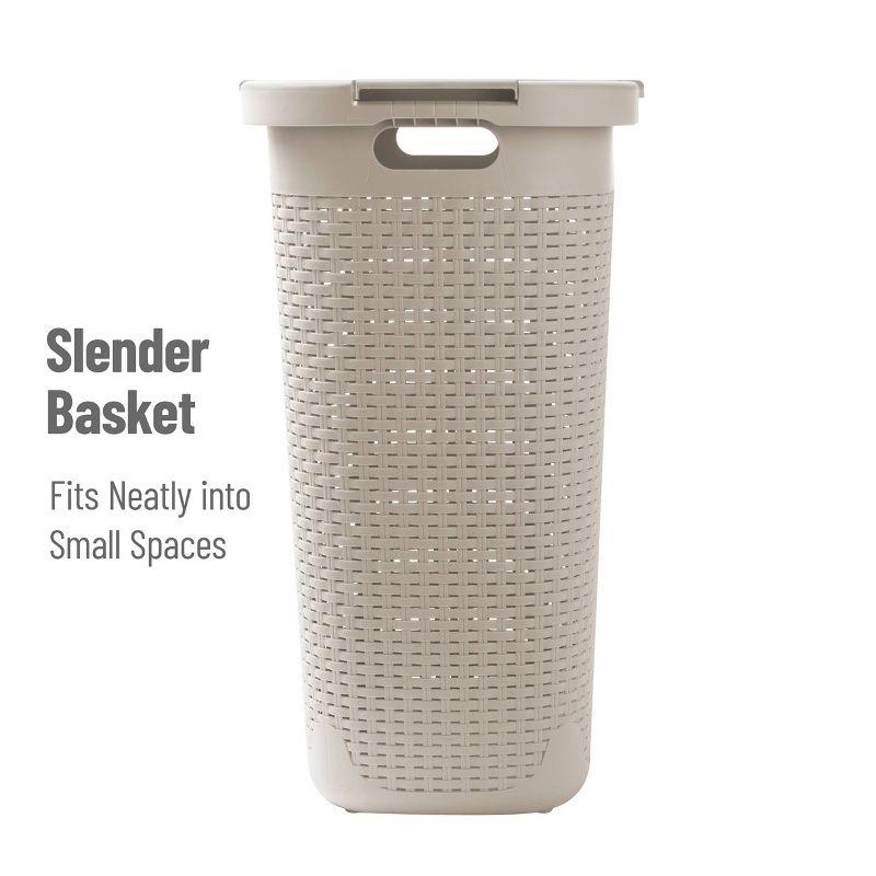 Mind Reader 60 Liter Laundry Basket, Ivory