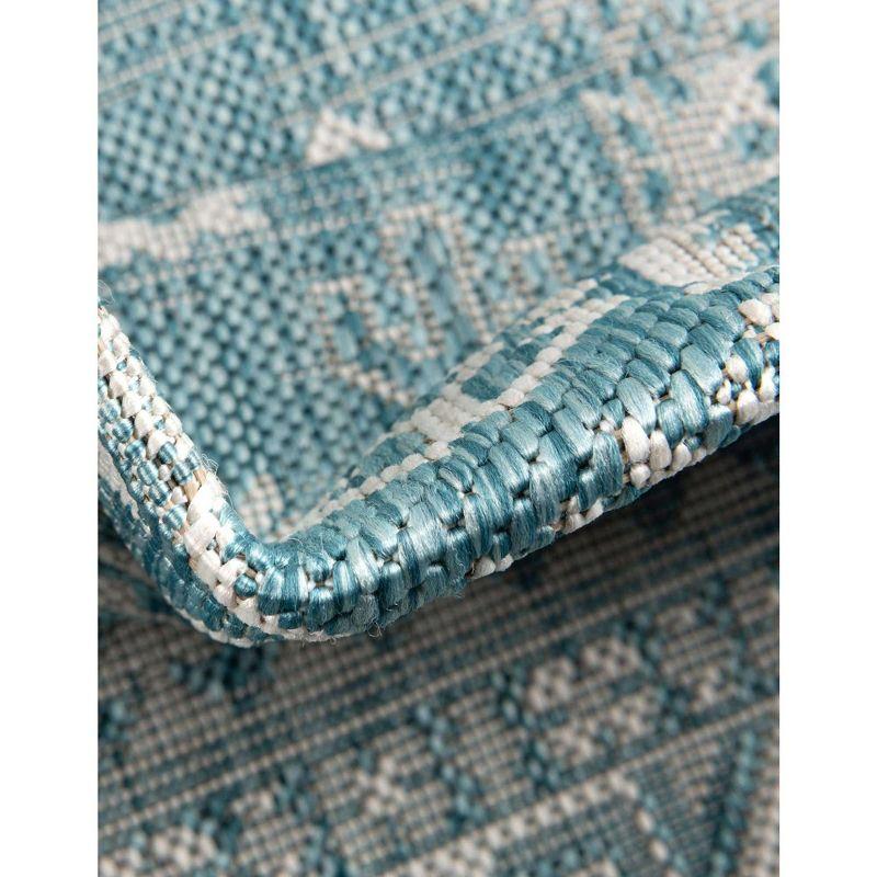 Unique Loom Outdoor Aztec Chalca Border Woven Area Rug