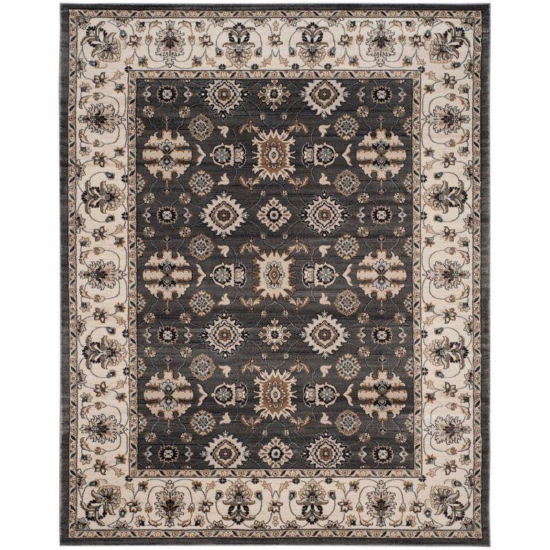 Lyndhurst LNH332 Power Loomed Area Rug - Grey/Cream - 8'x10' - Safavieh.