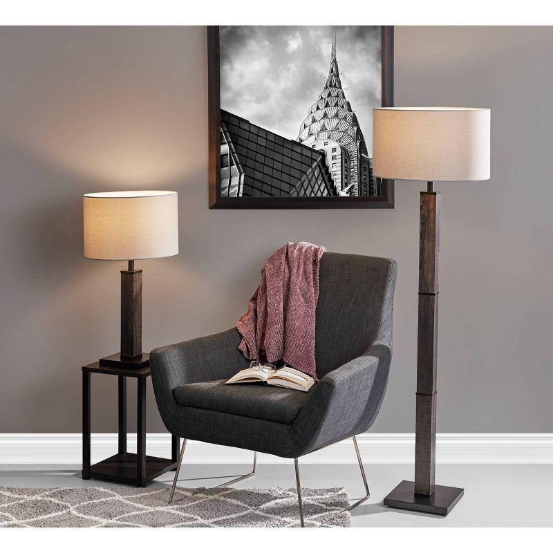 Kona Table Lamp Black - Adesso: Rustic Industrial Design, 3-Way Rotary Switch, Ambient Light