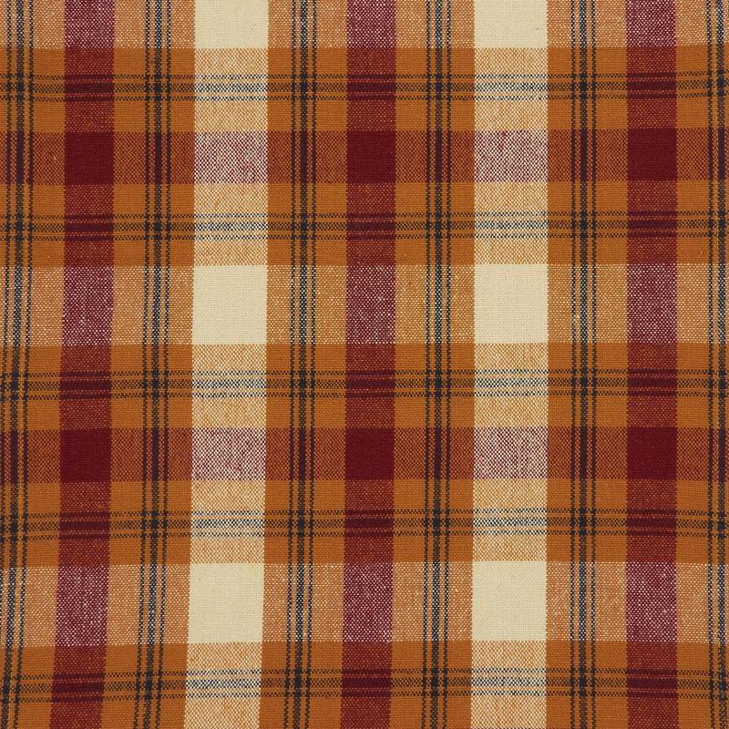 Saro Lifestyle Plaid Runner, Rust, 13" x 72"