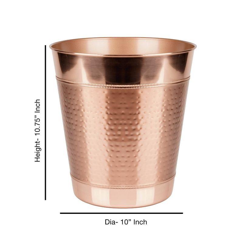 Hudson Decorative Stainless Steel Trash Wastebasket Copper - Nu Steel