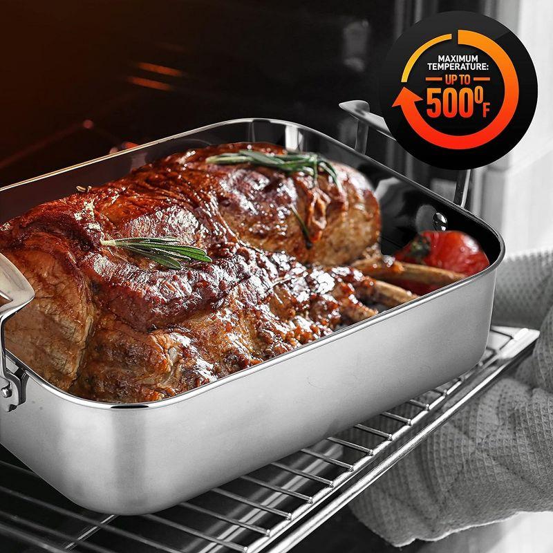 NutriChef Stainless Steel Roasting Pan