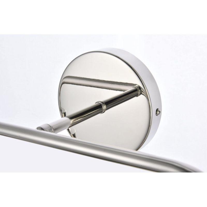 Elegant Lighting Hanson 2 lights bath sconce in polished nickel with frosted shade