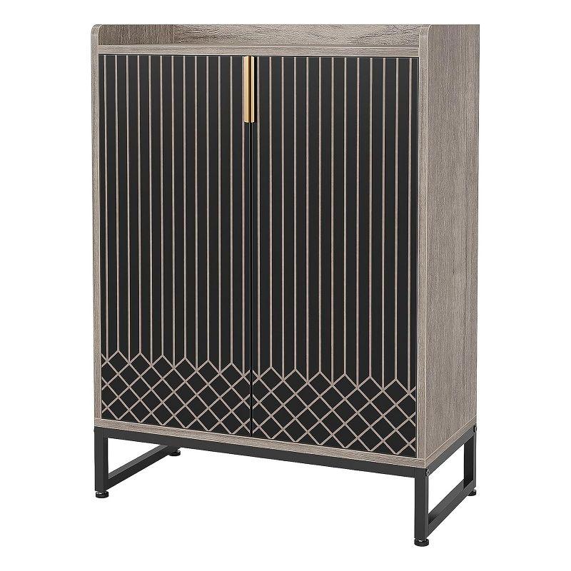 Everly Quinn 5-Tier Shoe Cabinet with Doors, 20-25 Pairs