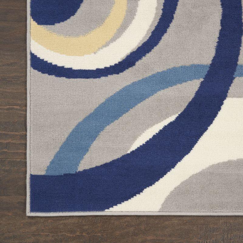 Nourison Grafix GRF21 Indoor only Area Rug - Grey 6' x 9'