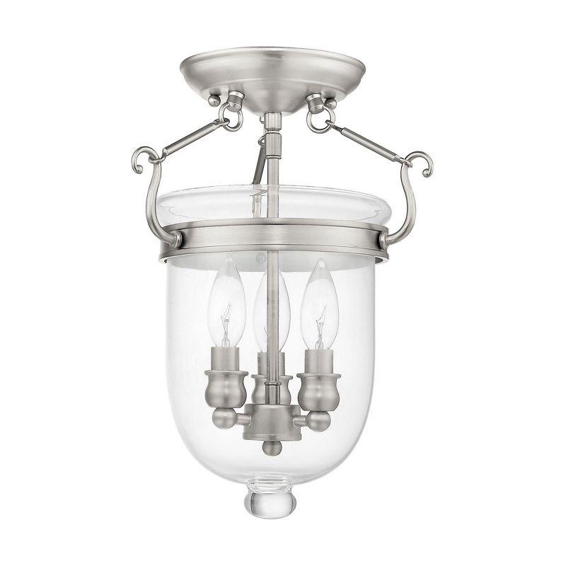 Livex Lighting Jefferson 3 - Light Flush Mount in  Brushed Nickel