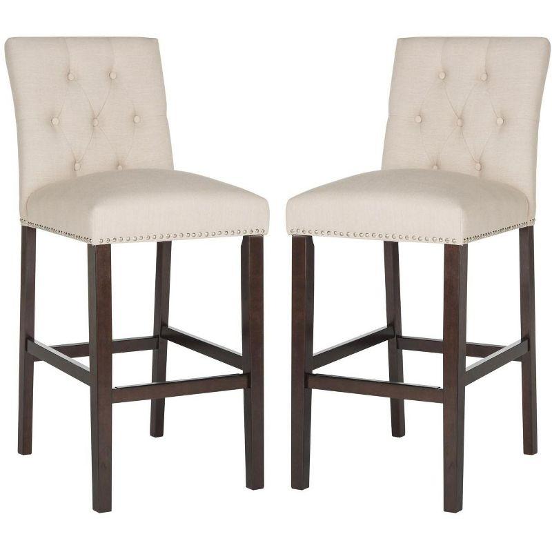 McLoud Upholstered Counter Stool with Solid Wood Frame