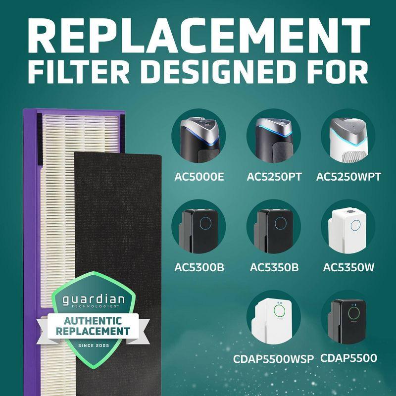 GermGuardian FLT5250PT True HEPA with Pet Pure Treatment GENUINE Replacement Air Control Filter C: Captures Dust & Odors