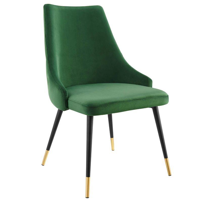 Modway Adorn Tufted Performance Velvet Accent Dining Side Chair, Emerald