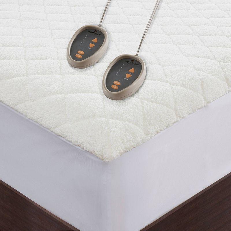 Woolrich Woolrich Electric Heated Sherpa White Mattress Pad Twin XL
