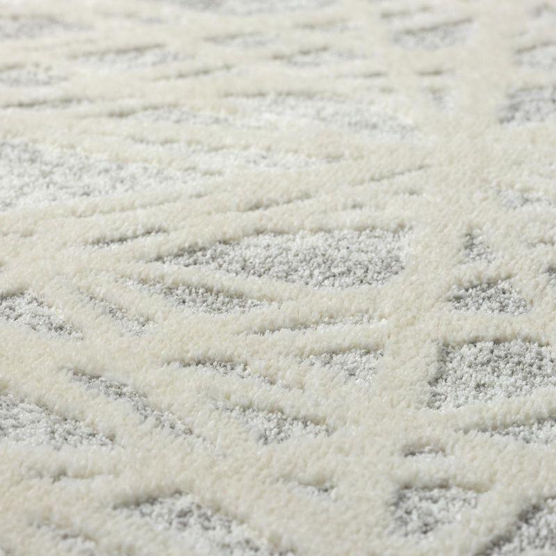 LUXE WEAVERS Geometric Abstract Lines Gray 4x5 Area Rug