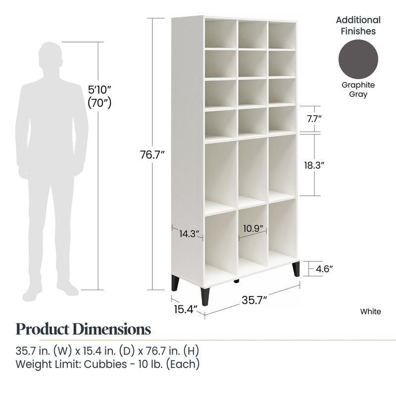 Flex Athletic Shoe Storage Cabinet for Boots & Tennis Shoes, Graphite