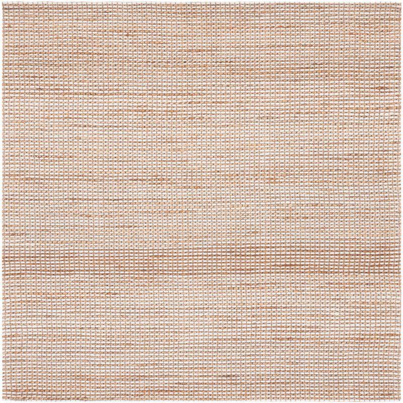 Natural Ivory Hand-Tufted Square Wool Area Rug