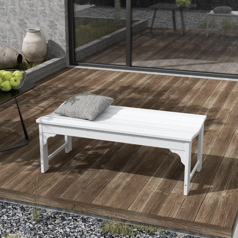 WestinTrends  Backless All-Weather Outdoor Bench for Patio Garden