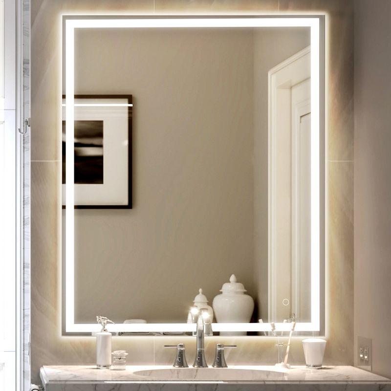 Pax Rectangular Frameless LED Bathroom Vanity Mirror