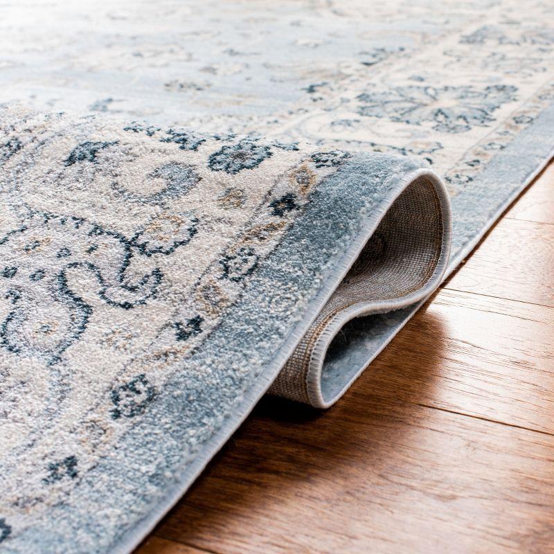 Isabella ISA940 Power Loomed Area Rug - Light Blue/Cream - 10'x14' - Safavieh