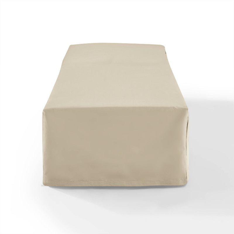 Crosley Outdoor Chaise Lounge Furniture Cover, Tan: Polyester, Waterproof, Scratch-Resistant, Drawstring Closure