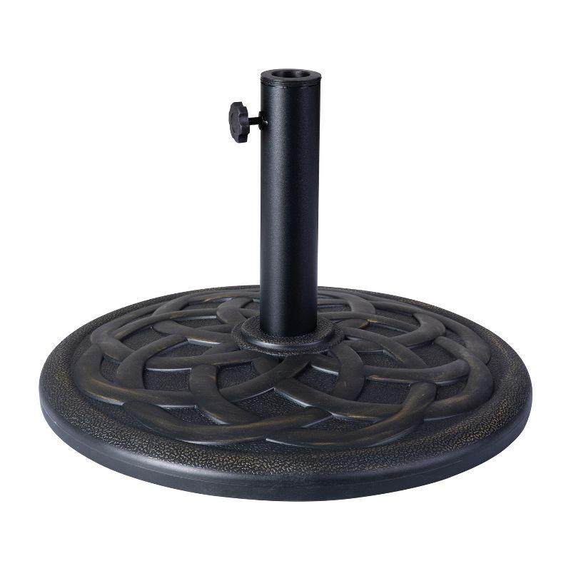 Flash Furniture Kona Universal Cement Patio Umbrella Base with Weatherproof Plastic Polymer Coating - 19.25" Diameter