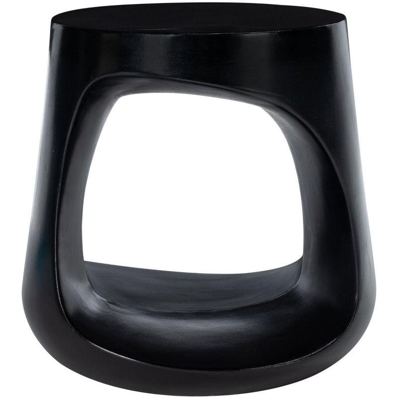 Vikki Concrete Accent Stool - Indoor/Outdoor - VNN1040 - Black - Safavieh