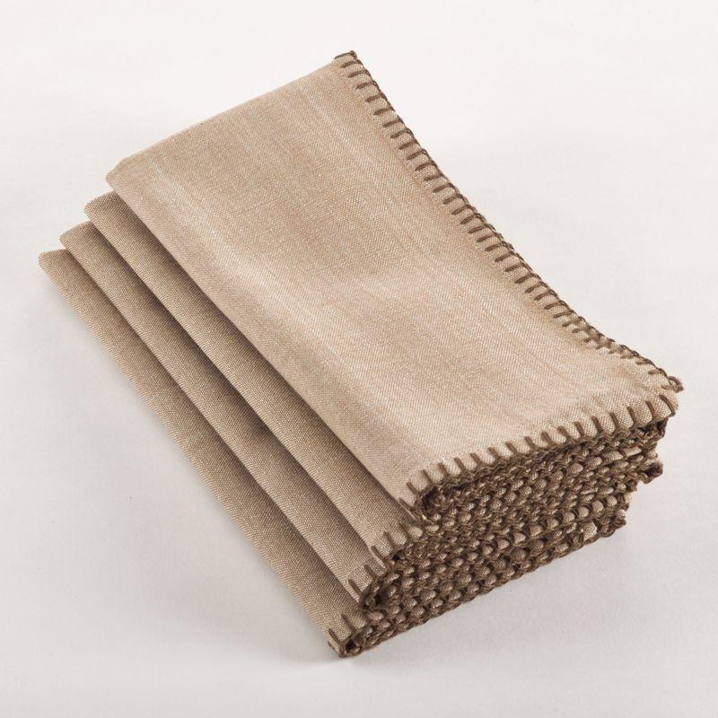 Natural Cotton Whipstitched Napkin Set of 4