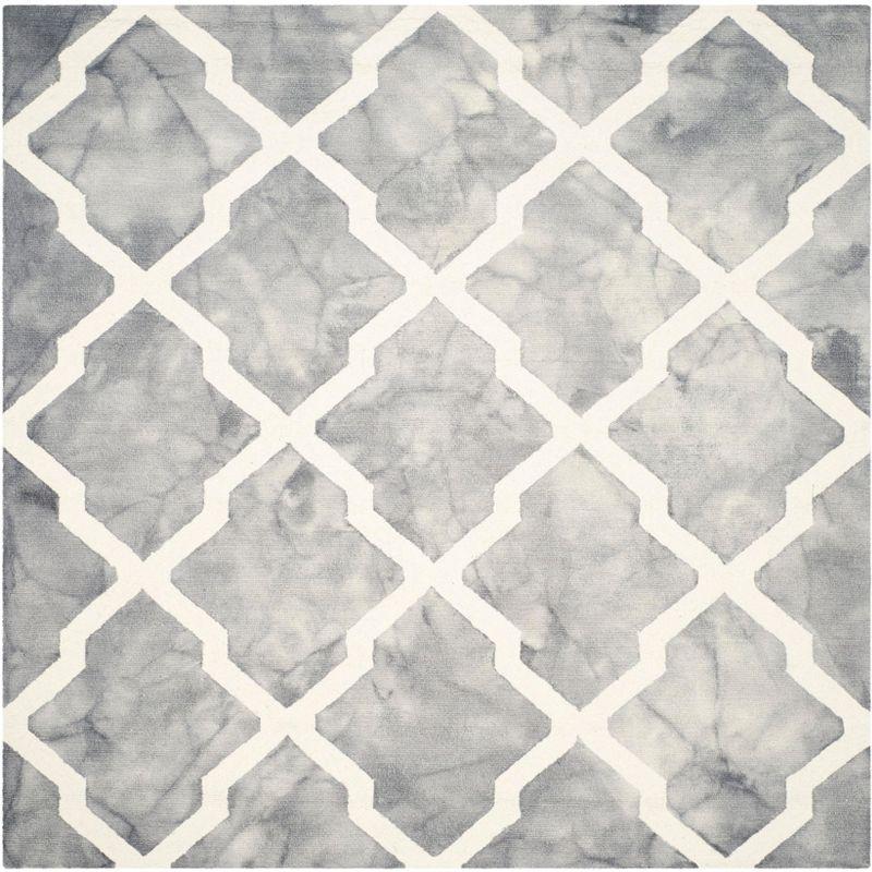 Dip Dye DDY540 Hand Tufted Indoor Area Rug - Grey/Ivory - 7'x7' - Safavieh